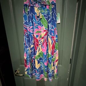 Colorful Leaf Print Skirt